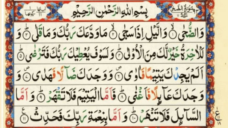 Surah Duha With English Transliteration & Translation