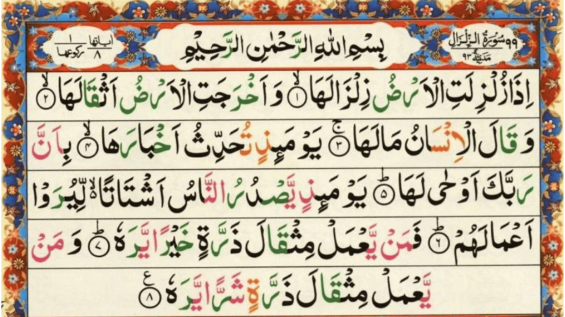 Surah Zilzal With English Translation And Transliteration