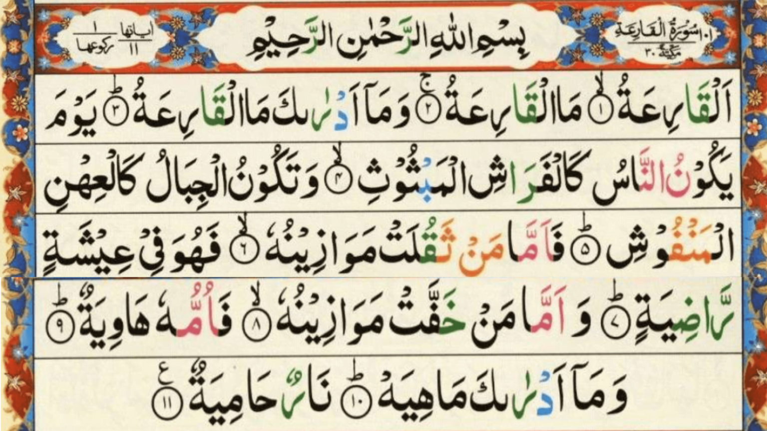 Surah Qariah With English Translation And Transliteration