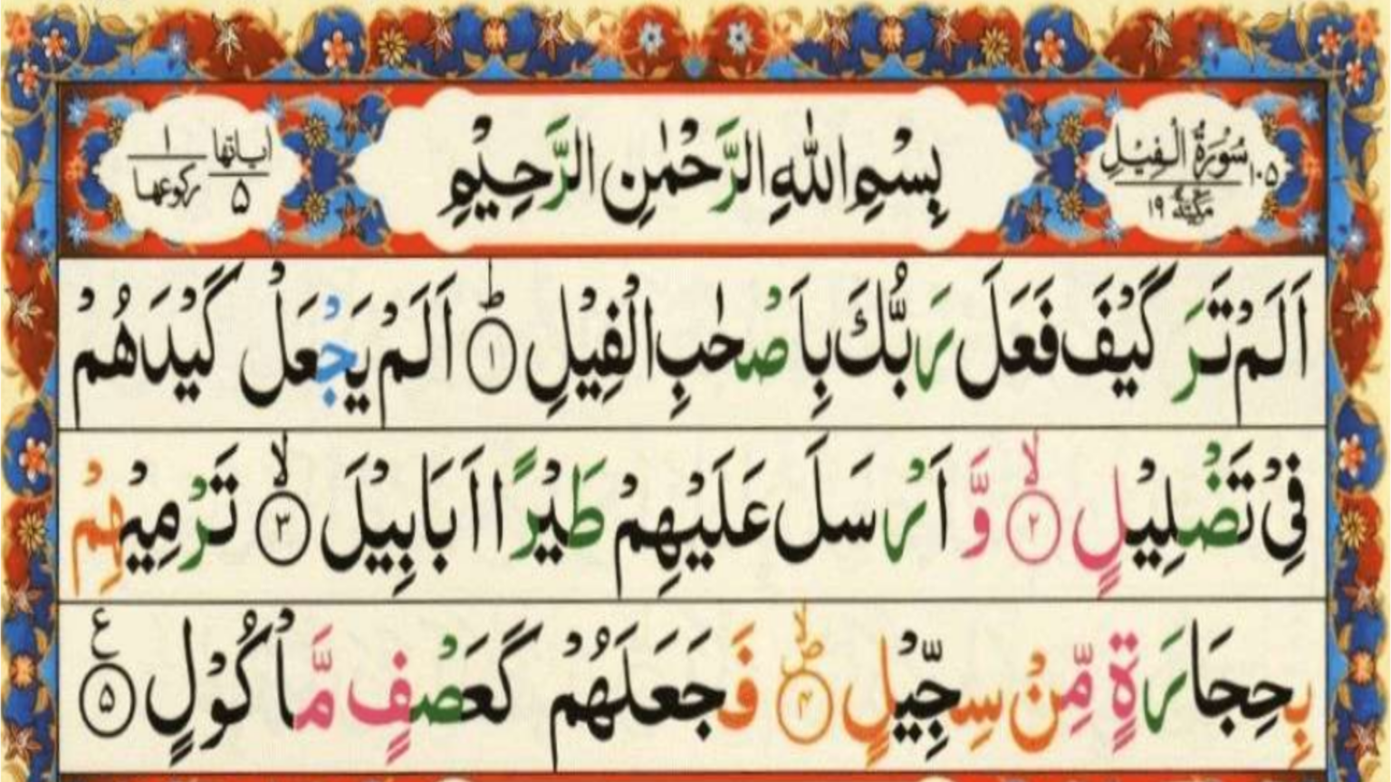 Surah Fil With English Translation And Transliteration