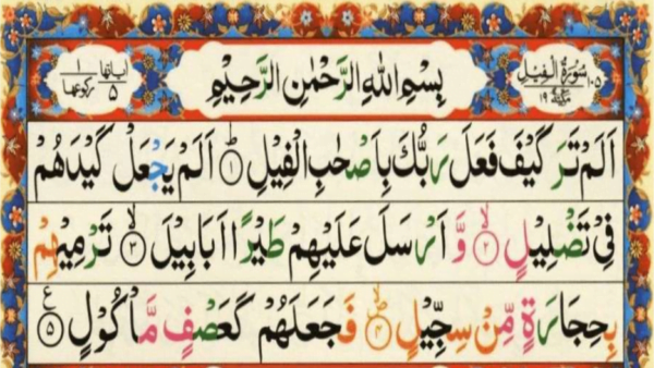 Surah Fil With English Translation And Transliteration.